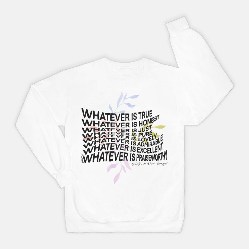 Think On These Things Wavy - Motivational Sweatshirt for Women - UNISEX Sizing