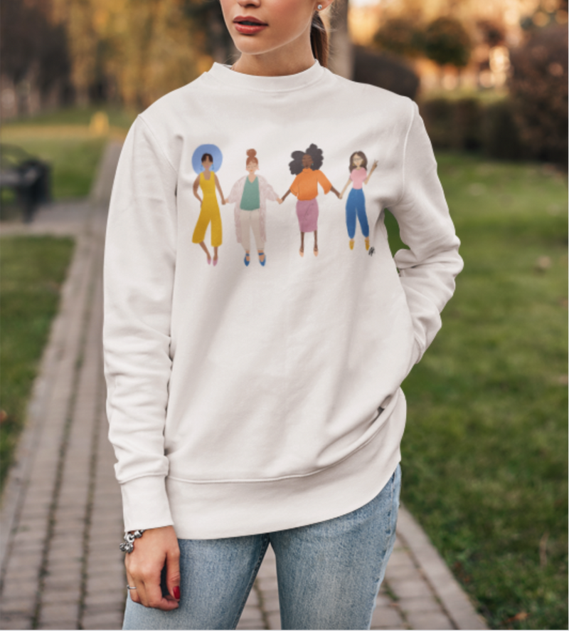 All Together - White - UNISEX Sweatshirt