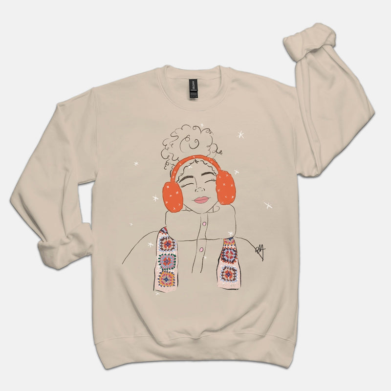 Cozy Girl Holiday - Winter Sweatshirt For Women - Unisex Sizing