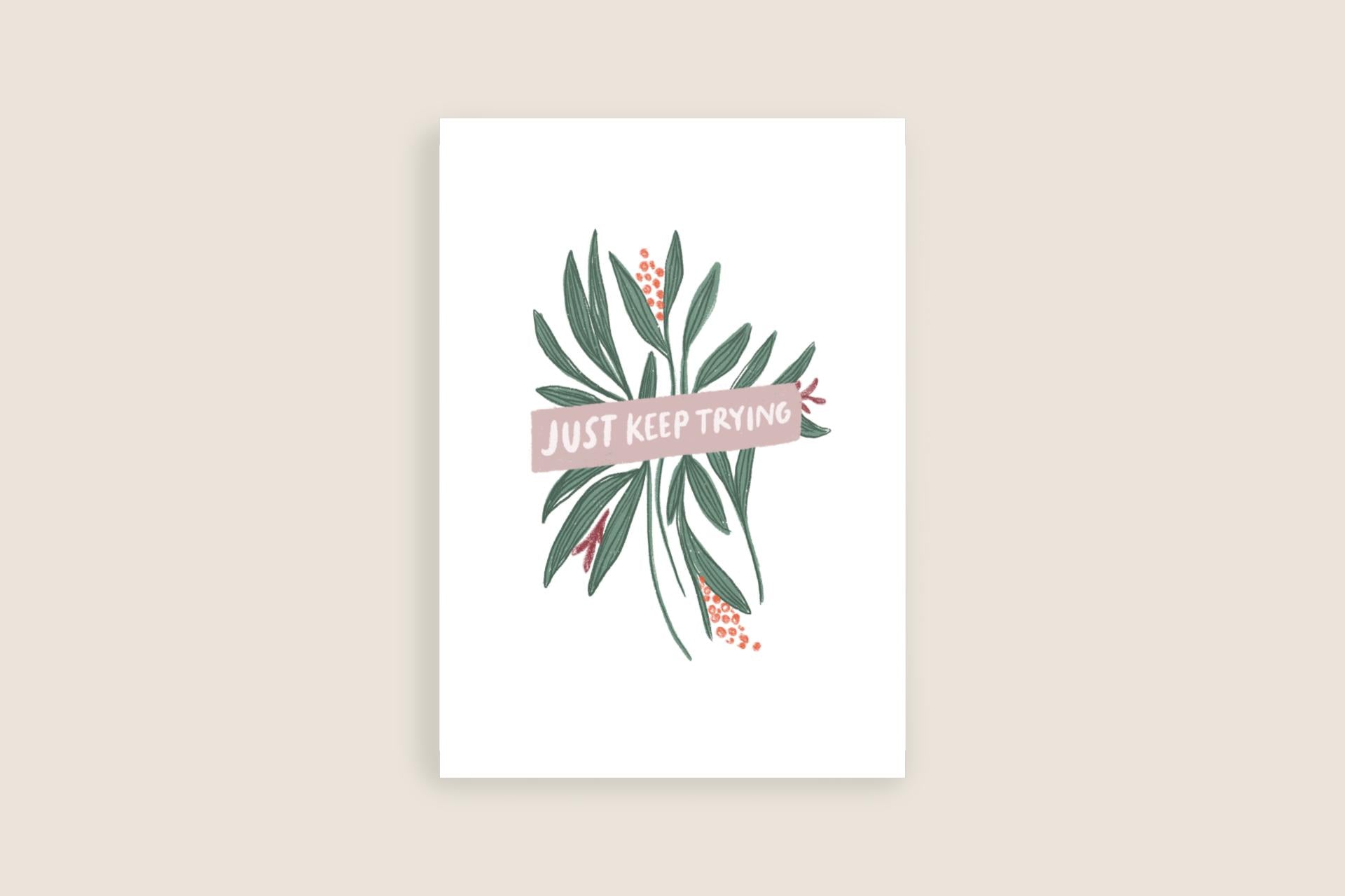 Just Keep Trying Art Print Spoonful of Faith